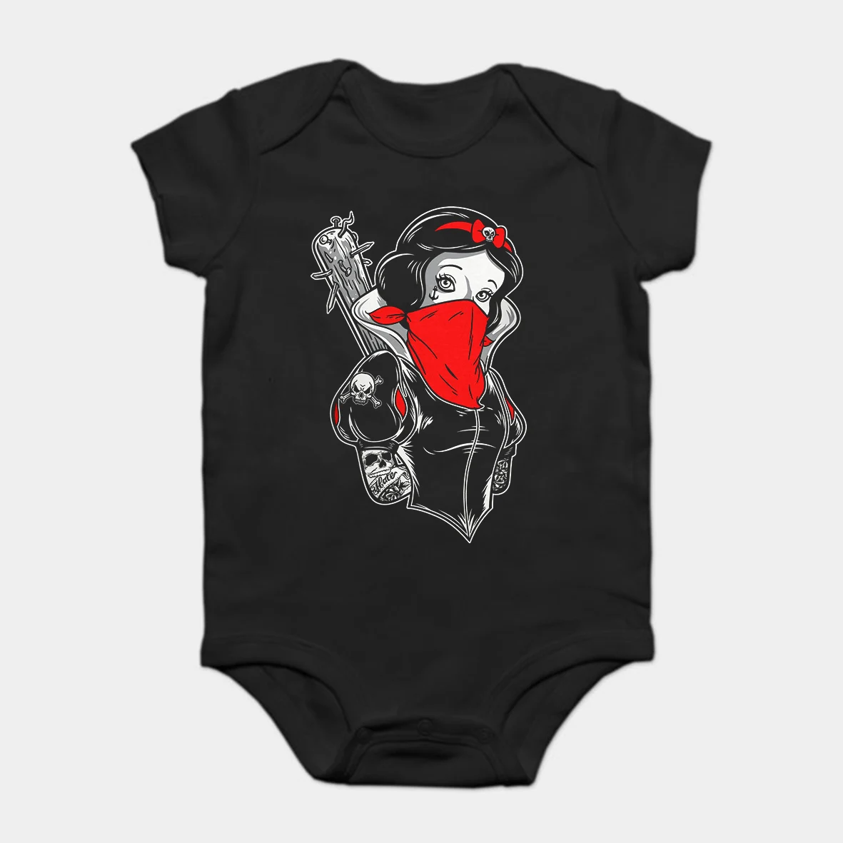 

Baby Onesie Baby Bodysuits kid t shirt Punk Snow White Tattooed Premium Tatouage Culte Fashion Gothique Emo Pin Up