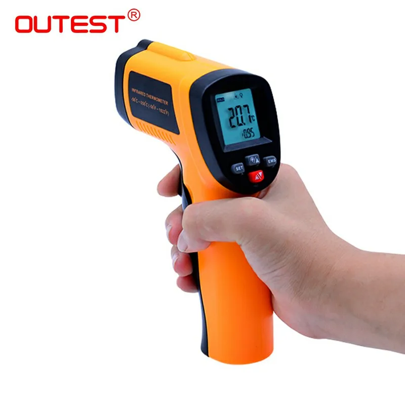 

OUTEST LCD Digital Infrared Thermometer GM550E -50~550C (-58~1022F) Gun Point Laser Ir Thermometer 0.10-1.00 EMS
