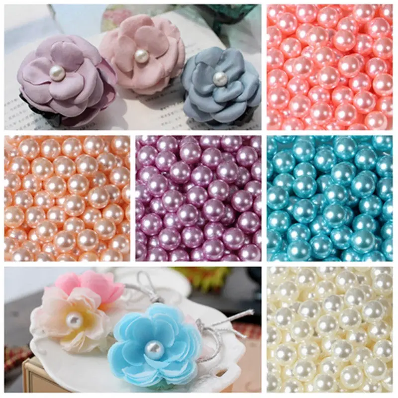 3mm 4mm 5mm 6mm Colored Faux Pearls No Hole ABS Plastic Loose Beads DIY Jewelry Making Craft