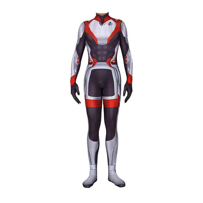 Avengers Endgame Quantum Realm Cosplay Costume Superhero Captain America Captain Marvel Zentai Bodysuit Suit Jumpsuits Vingadore