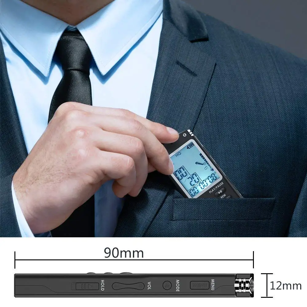 Noyazu Original T60 Mini Dictaphone 8GB Digital Audio Voice Recorder WAV 1536 kbps HQ Voice Recording Mp3 Player VOR Recorder Noyazu Original T60 Mini Dictaphone 8GB Digital Audio Voice Recorder WAV 1536 kbps HQ Voice Recording Mp3 Player VOR Recorder