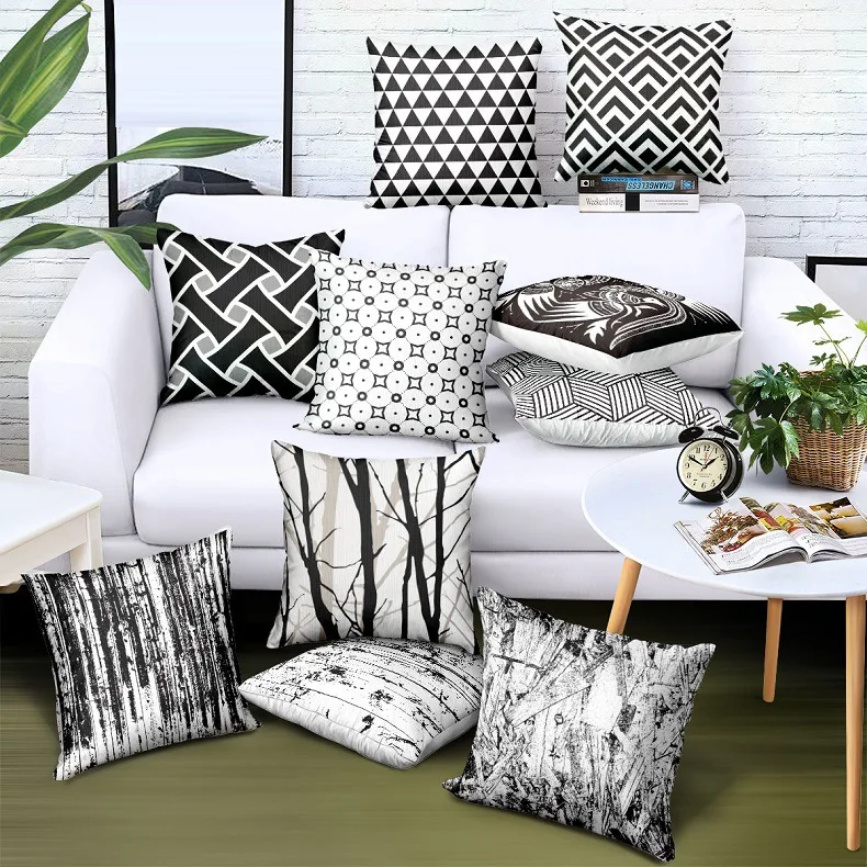 بسيطة نمط 45x45 سنتيمتر غطاء وسادة مطبوعة غطاء الأزياء إعداد غرفة المنزل مكتب المخدة مقعد أريكة سيارة وسادة الخصر غطاء BZ085
