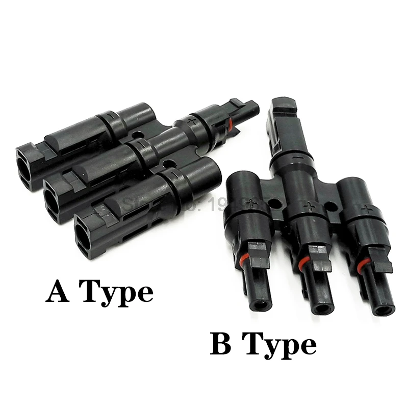 

MC4 solar panel photovoltaic connector multi T Branch four way plug battery board assembly parallel connection (3 in one out)