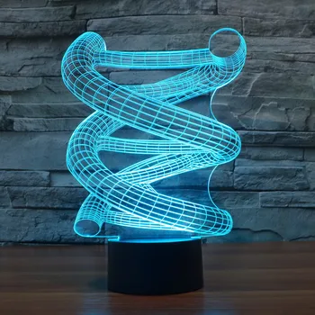 

Wenhsin New DNA Shape Usb 3D Light Colorful Touch Charging LED Visual Light Gift Atmosphere Table Lamp