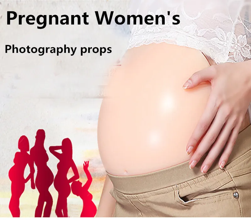 

Liz 1000g/pc,1500g/pc,1850g/pc Fake Pregnant Belly Silicone Tummy For Men Women And Actors Artificial Stomach Backside Adhesive