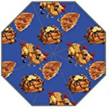 

Gourmet pizza Custom Umbrella Waterproof Sun Rain 100% Fabric Aluminium High-Quality Foldable Umbrella