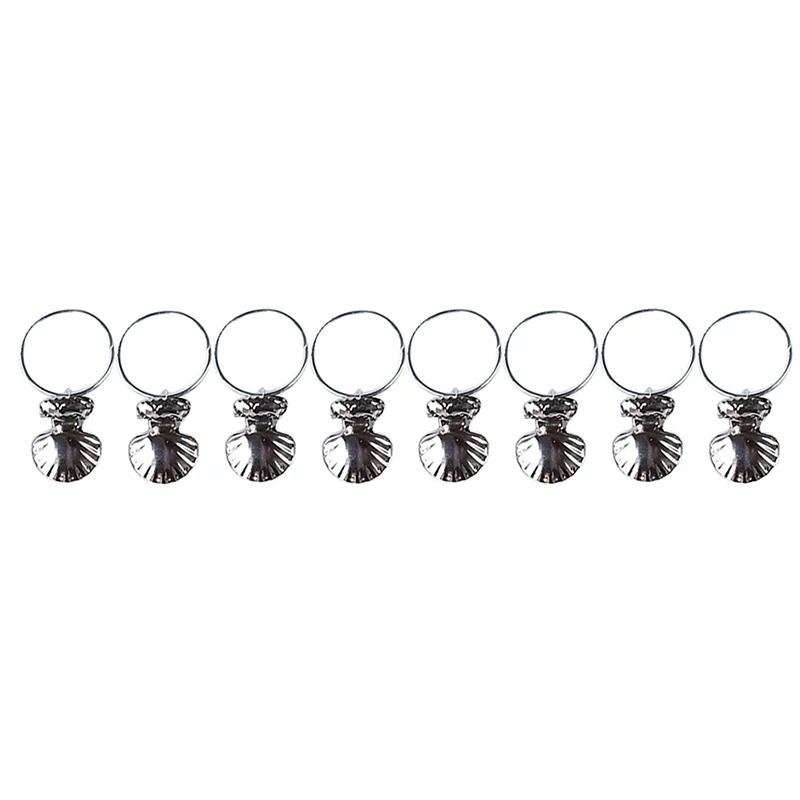 

High Quality 8pcs/set Home Decoration High Qaulity Shower Shell Curtain Ring Clamps Drapery Clips Bath Curtain Rod Clips Window