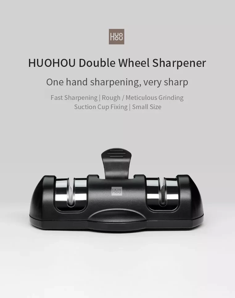 Лидер продаж, оригинальная точилка для ножей Xiaomi Mijia Huohou, 2 ступени, кухонная заточка, каменная шлифовальная машина, ножи для кухонных ножей
