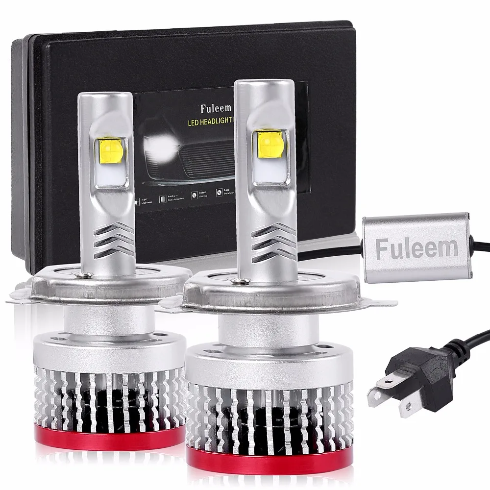 Fuleem H4 H7 H11 9006 LED Headlight Bulbs Conversion Kit XHP50 100W