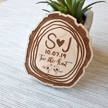 Персональный гравированный деревянный сохранить дату магниты птицы на заказ свадебные магниты на холодильник весна лето свадьба