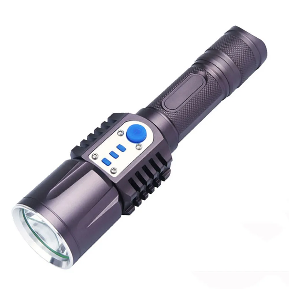 10W 1200 Lumens Portable Tactical LED Flashlight with Power Bank