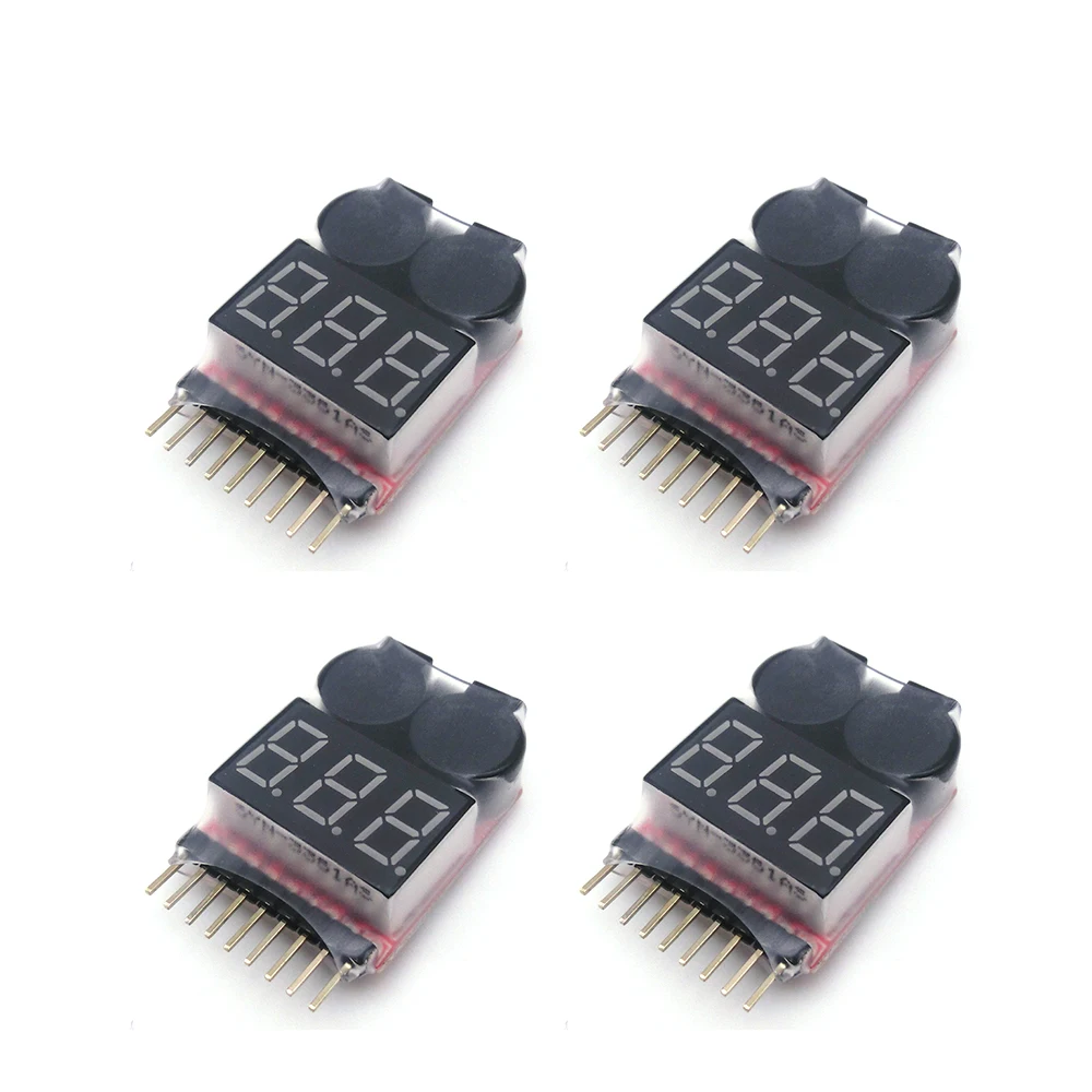 4 шт. 1 8 с индикатор модели RC Li ion Lipo Fe тестер батареи низкий уровень напряжения