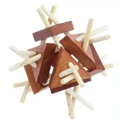 Творческий 3D Треугольники головоломки Brinquedo ручной работы Любань блокировки деревянные игрушки взрослых головоломки Интеллектуальное