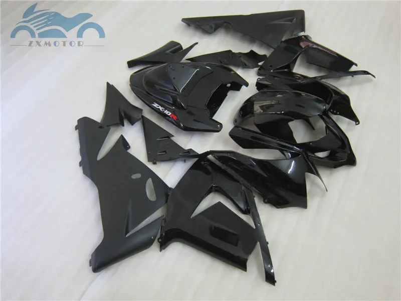 Custom your Motorcycle fairing kits for KAWASAKI Ninja ZX 10R 2004 2005 aftermarket ABS fairings body kit 04 05 ZX10R full black