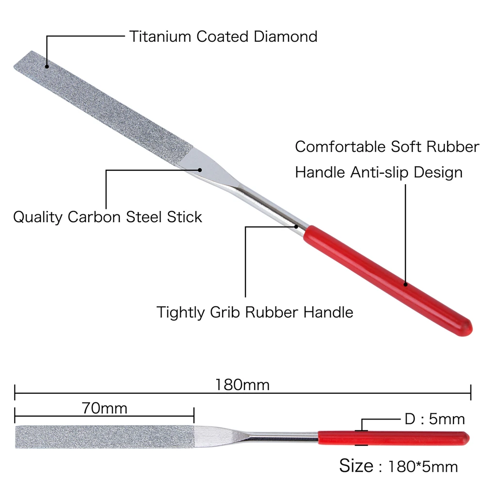 10 шт. красные алмазные игольчатые напильники набор мягкой рукоятки Режущий инструмент для гитарные лады из мягкого металла и пластика-150