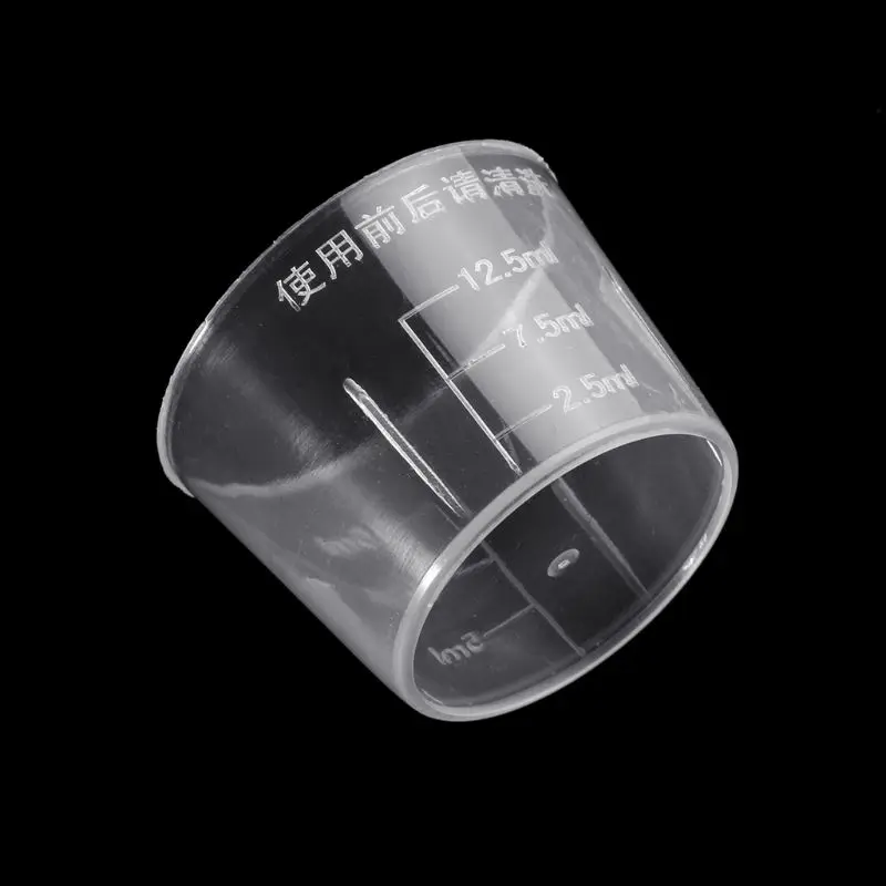 10 шт. 15 мл Высокое качество прозрачный пластиковый мерный стакан градуированный мерный стакан измерительные медицинские чашки для лаборатории
