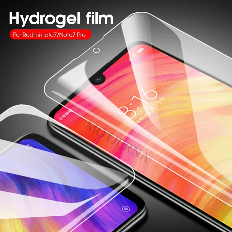 9D Прозрачная мягкая Гидрогелевая пленка для Xiaomi 8 Lite Mi 9 SE Poco F1 A2 Redmi Note 7 6 Pro 6A
