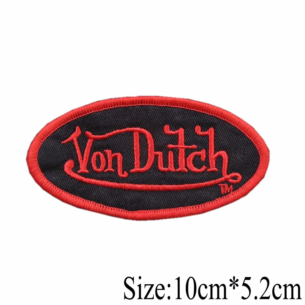 MotoPATCHES VON DUTCH Embroidered Sew On Patches For Clothing
