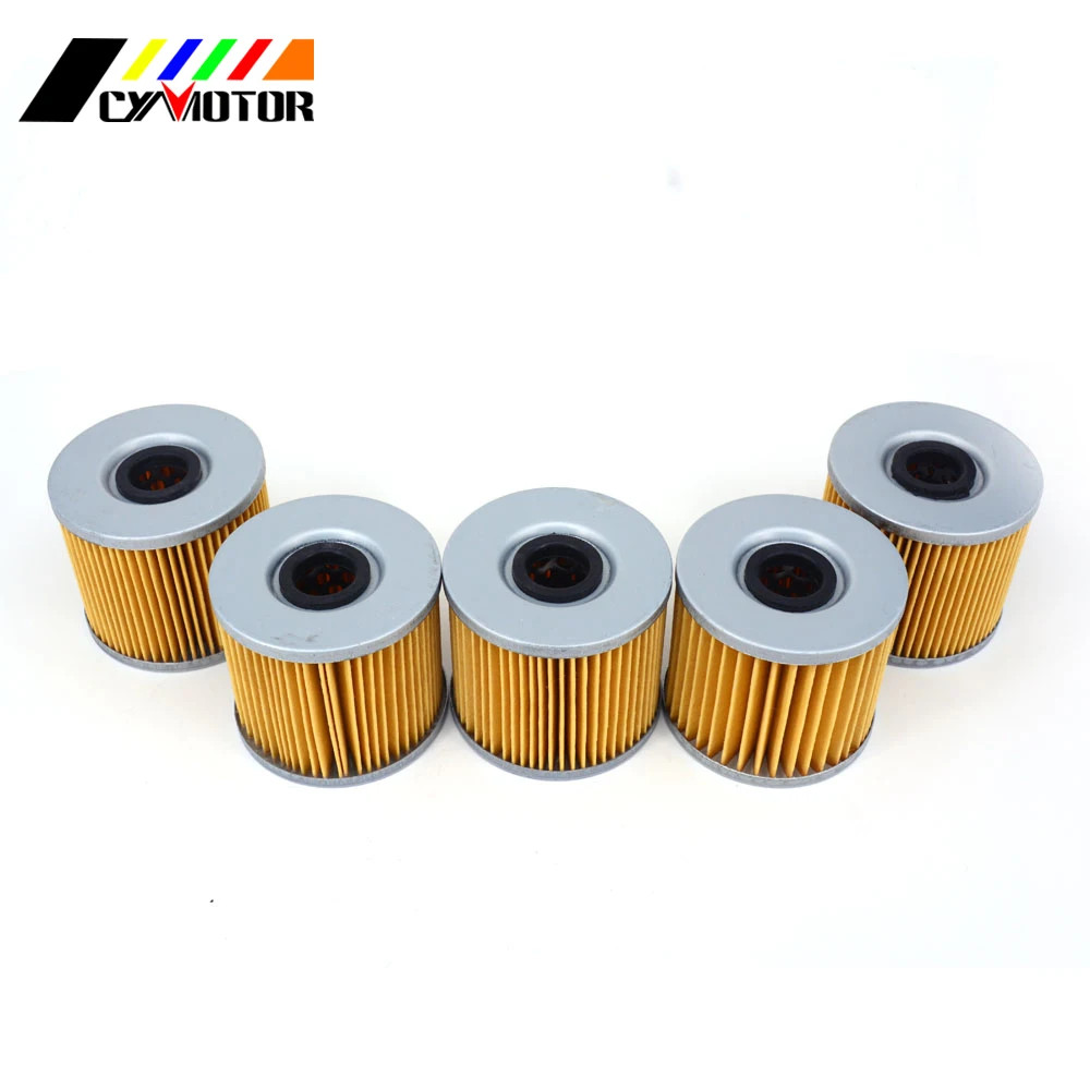 

Motorcycle 5pcs Engine Oil Filter Machine Filter For SUZUKI GSXR GS GSF GSX 250 300 400 450 500 550 650 750 1000 1100 XN85