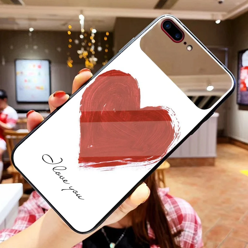

Mosirui new cartoon shell mirror silicone mobile phone case iPhone 7 plus Soft Clear TPU Cover makeup case