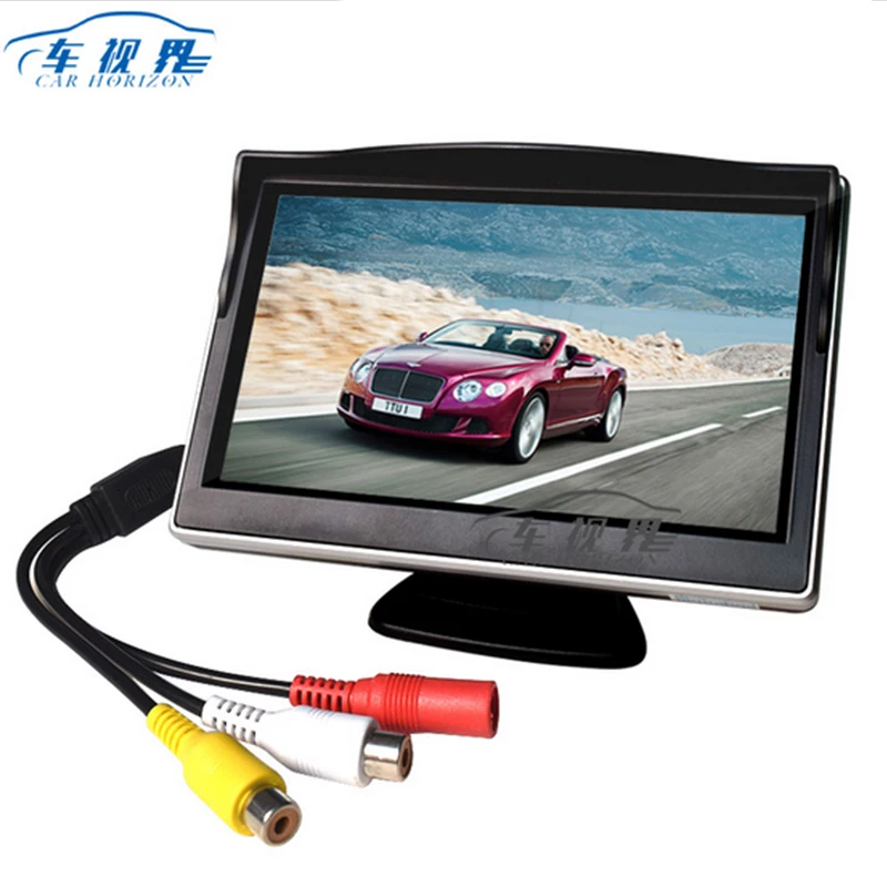 

5" Car Monitor With rotatable Bracket 5.0 Inch 2 Way Video Input HD Digital Colorful For Rear View AV Inpt car electronics
