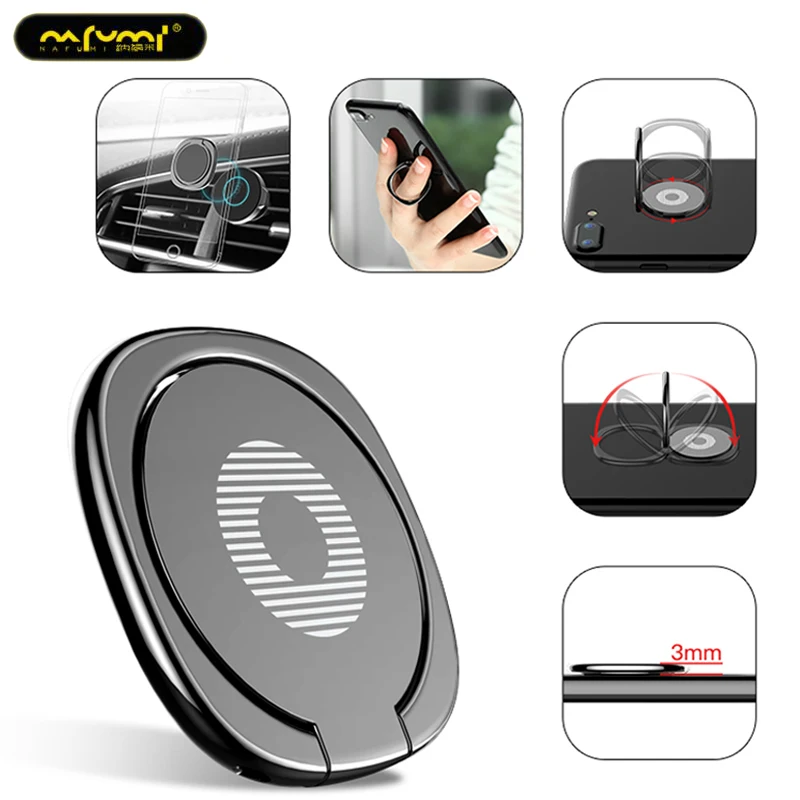 

Universal portable for iphone for your mobile round phone Tablet table mobile stand stand finger ring for phone bracket ring gri