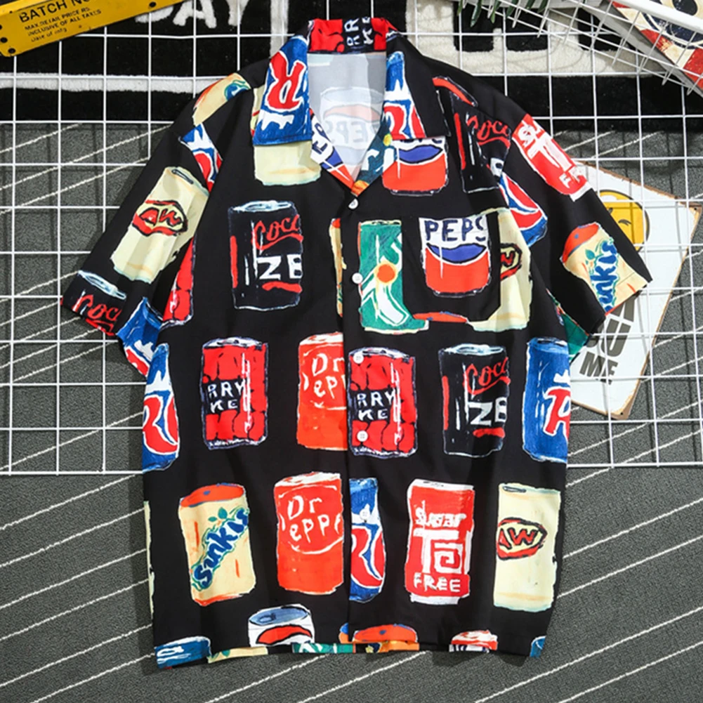 2019 الصيف عطلة الرجال قميص البوليستر الرجال بدوره إلى أسفل طوق الطباعة الشاطئ قمصان هاواي قصيرة الأكمام قمصان 2019 الصيف عطلة الرجال قميص البوليستر الرجال بدوره إلى أسفل طوق الطباعة الشاطئ قمصان هاواي قصيرة الأكمام قمصان