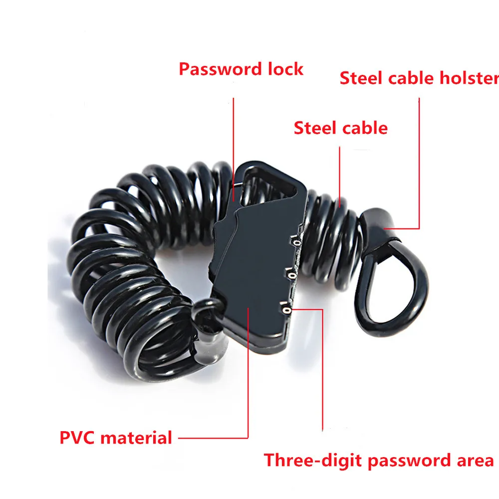 Кодовый замок для горного велосипеда, Противоугонный замок для дорожного велосипеда, 3 цифровых замка, электрический замок с паролем для безопасности, аксессуары