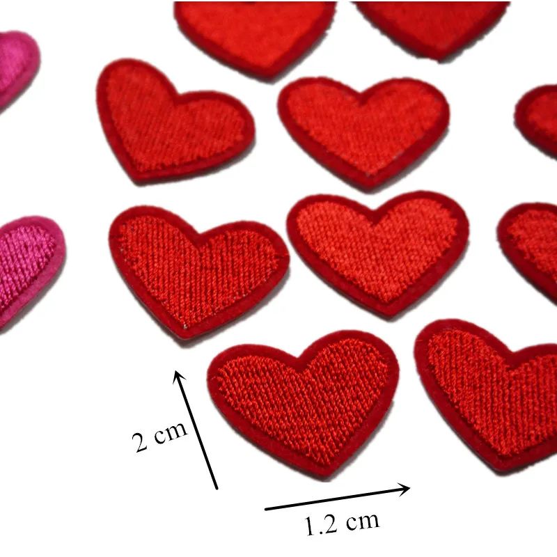 10PCS Delicate Heart Patches Embroidered Sticker Iron On Patches for  Clothing Applique DIY Clothing Hairpin Earring Accessories - AliExpress