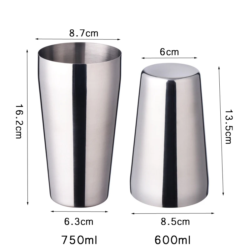 450/600/750ml 13 PiecesStainless Сталь шейкер Смеситель комплект Бар инструменты бармена комплект Прямая