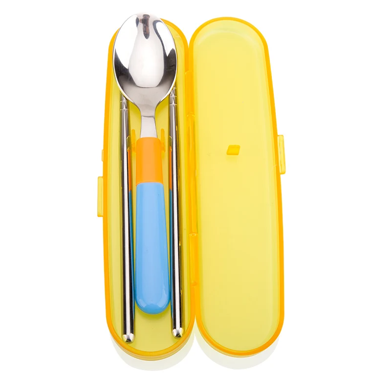 Baby Feeding Spoon Chopstick Stainless Steel Utensils (3)