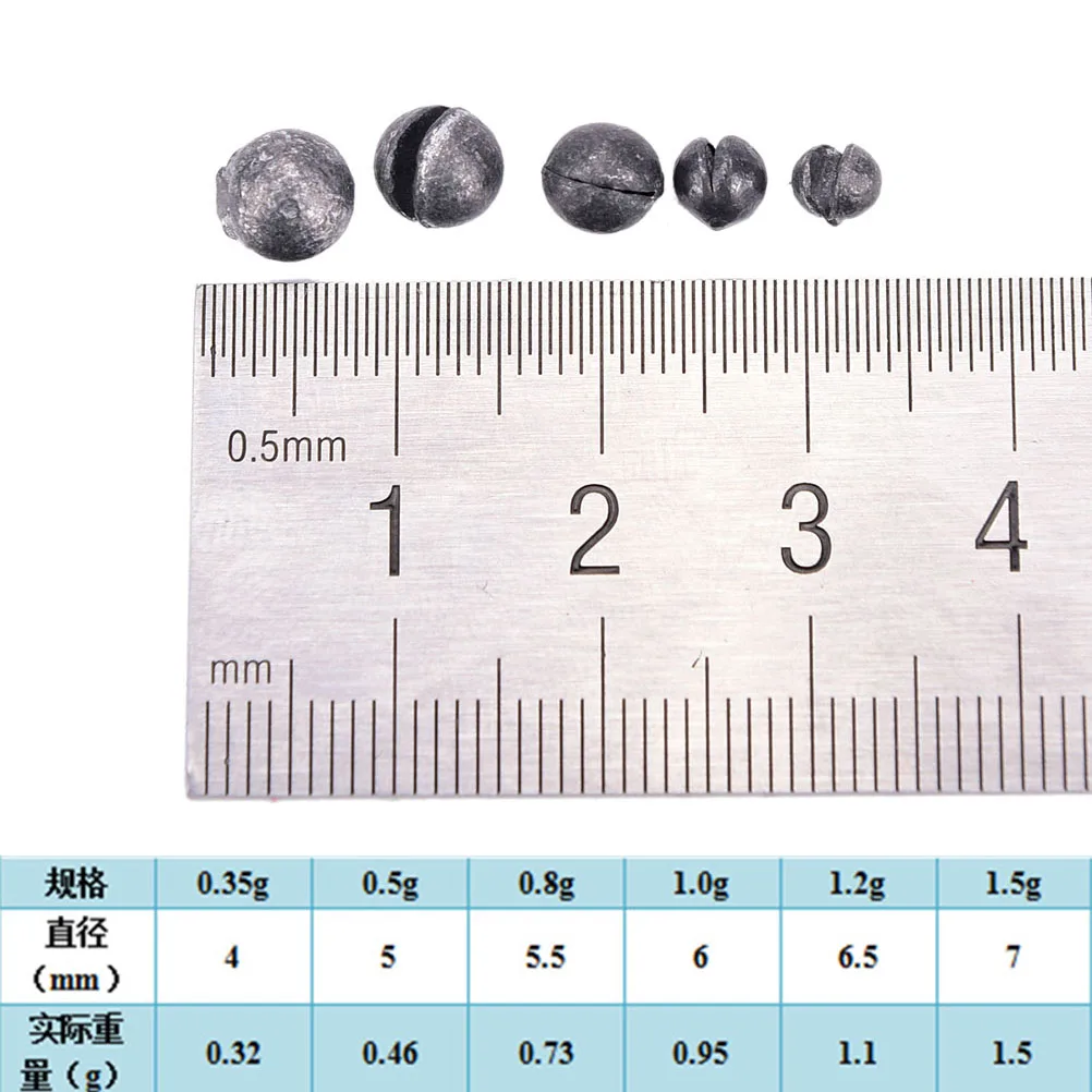 100 шт./пакет 0,35 г-1,5 г для рыбалки на карпа, твердый Овальный Разделение выстрел свинцовый грузик аксессуары для рыболовных приманок 4 мм-7 мм