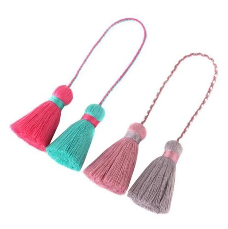

DIY 2 pairs (4PCS) Cotton Double tassel Pendants decoration handmade Jewelry Making Accessories
