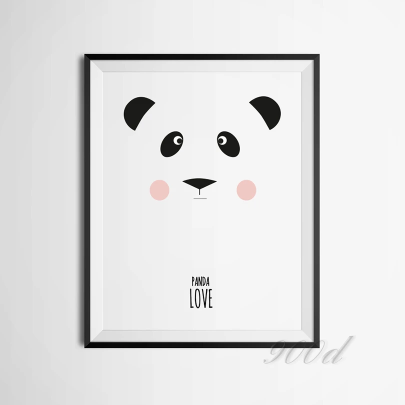 漫画のパンダキャンバスアートプリントポスター 壁写真用保育園ルーム装飾 フレーム含めない334 Canvas Art Print Poster Art Print Posterwall Pictures Aliexpress