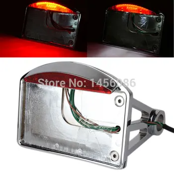

LED License Plate Bracket Side Mount Tail Brake Light fits for Harley Davidson Chopper X1Set