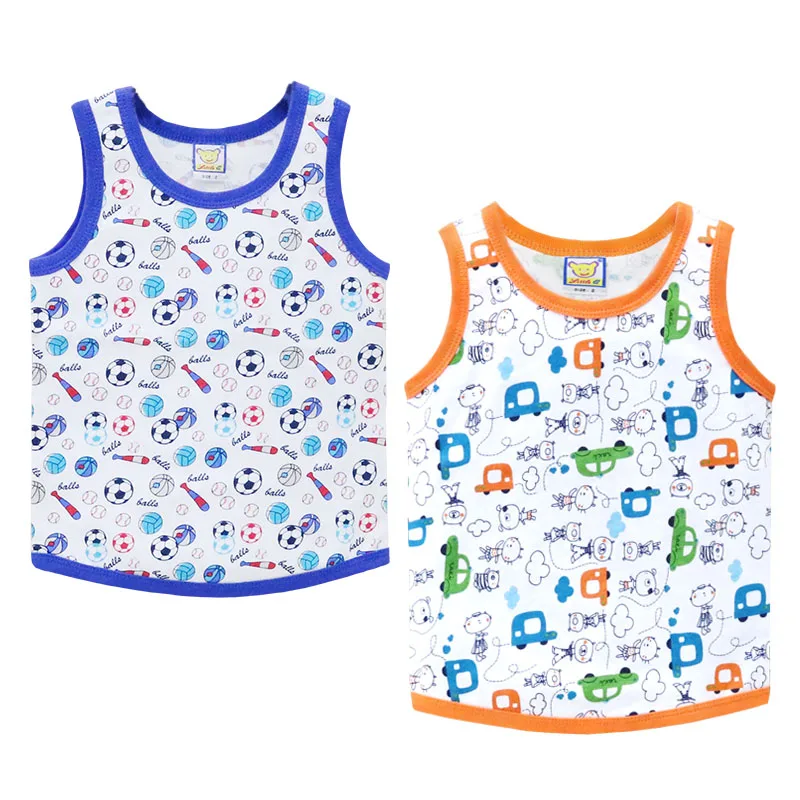 Детские рубашки из хлопка для мальчиков с круглым вырезом, 2 шт./лот, спортивная одежда для малышей, летняя одежда, детские майки для дня рождения, подарки - Цвет: L-2