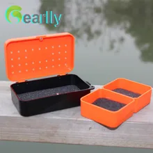 2 Коробка рыбака с отсеками 10*6*3,2 см пластиковая червь земляной Приманка муха Карп Рыболовная Снасть коробка аксессуары