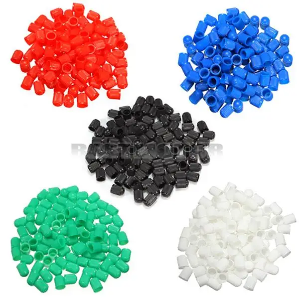 

100 Pcs for Car Truck Bike Bicycle Motorcycle Plastic Tyre Air Wheel Valve Stem Caps