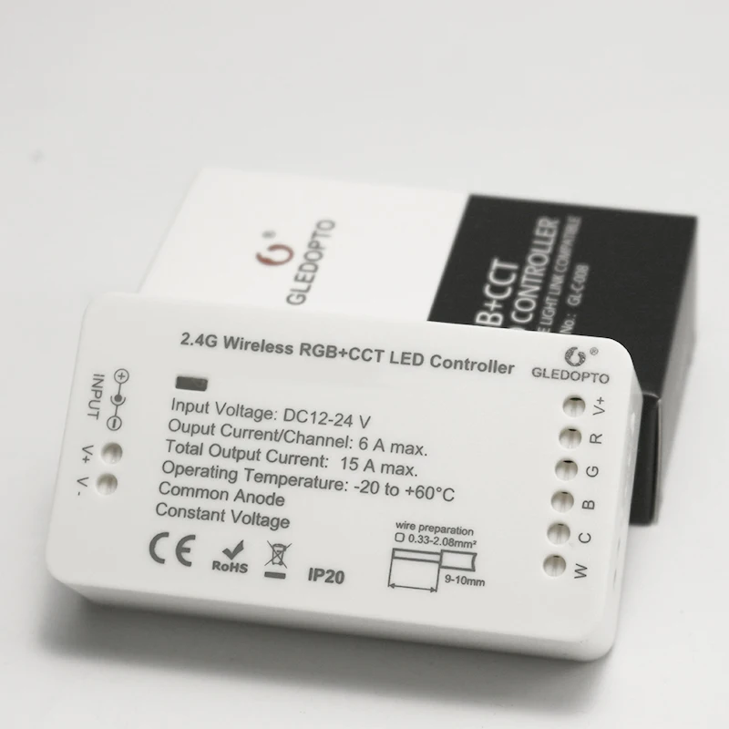 DC12-24V светодиодный диммер ZIGBEE RGB+ CCT ZLL приложение для смартфона Amazon alexa голосовой rgbw-контроль RGB регулировка яркости светодиодный контролер