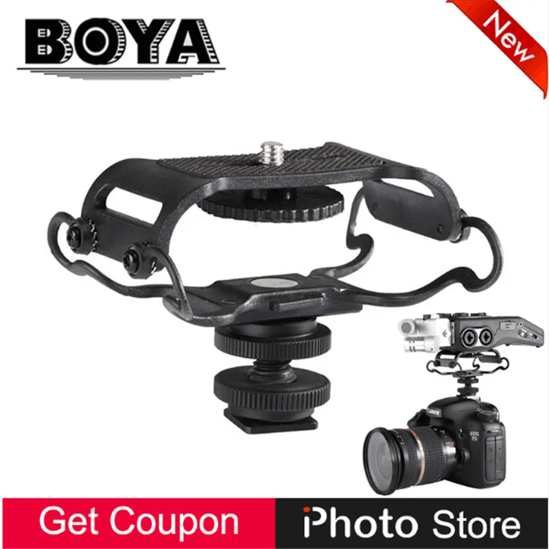 

BOYA C10 Microphone Shock mount for Zoom H4n/H5/H6 for Sony Tascam DR-40 DR-05 Recorders Microfone Shockmount Olympus Tascam