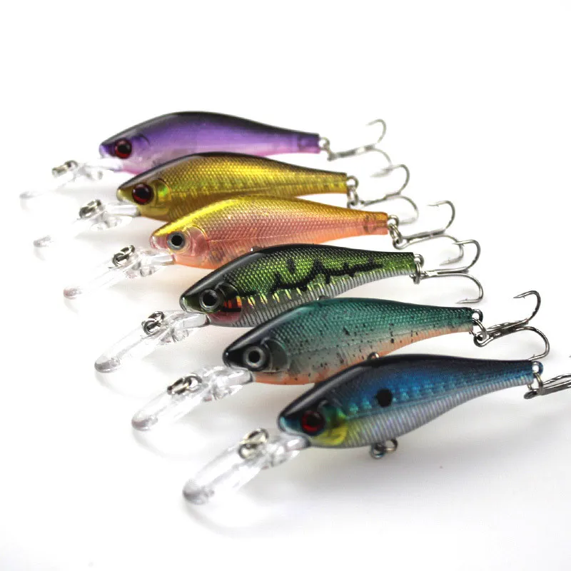6pcs/lot Sinking Minnow Artificial Fishing Lure Fly Fishing Lure 8.5cm