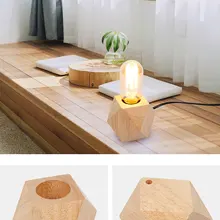 Деревянный Настольный светильник, держатель для светильника, индивидуальный светильник, держатель для гостиной, домашний декор из дерева, лампа, Прямая