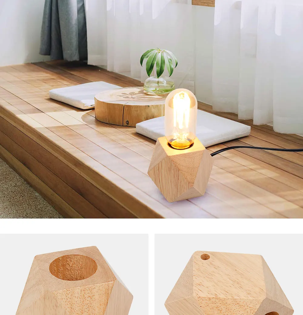 Wooden Table Lamp Base Lamp Holder Luminaria Personality Lamp holder