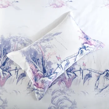 

2PCS of new hills tree people theme pillow case for house and hotel bedding