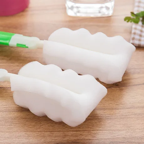 Забавные Длинные ручки Кубок Кисть Губка Уборщик щетка для очистки бутылки
