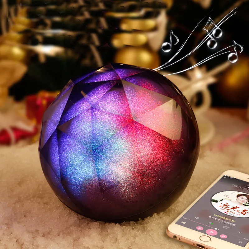 

color ball mini Bluetooth/Wireless Speaker with fantasy sky colorful lights portable speaker/audio remote control TF, aux