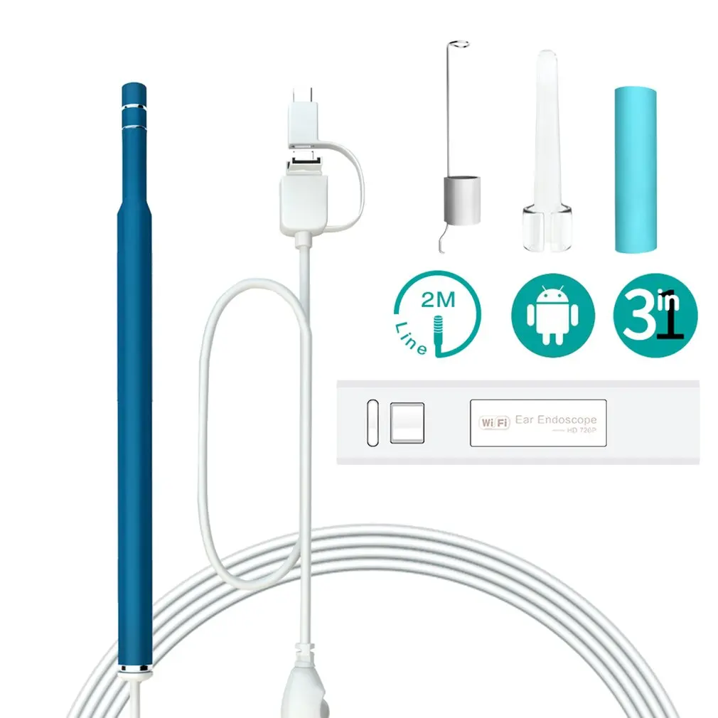 

3 in 1 Visual ear canal endoscope Ear Cleaner with 1.3 megapixels Camera Endoscope Kit ear wax removal tool Health Care hot