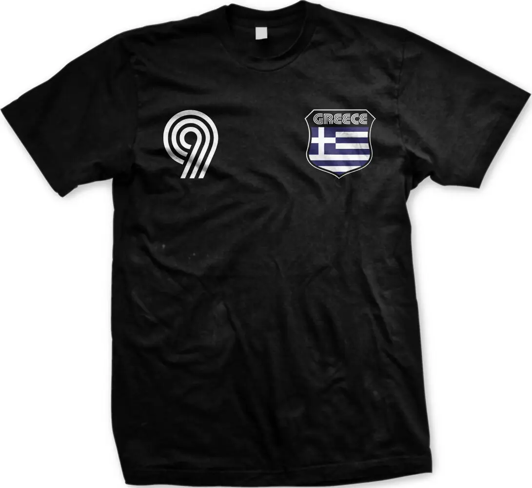 

Greece National Soccer Team Galanolefki Football Greek Sport Mens T-shirt