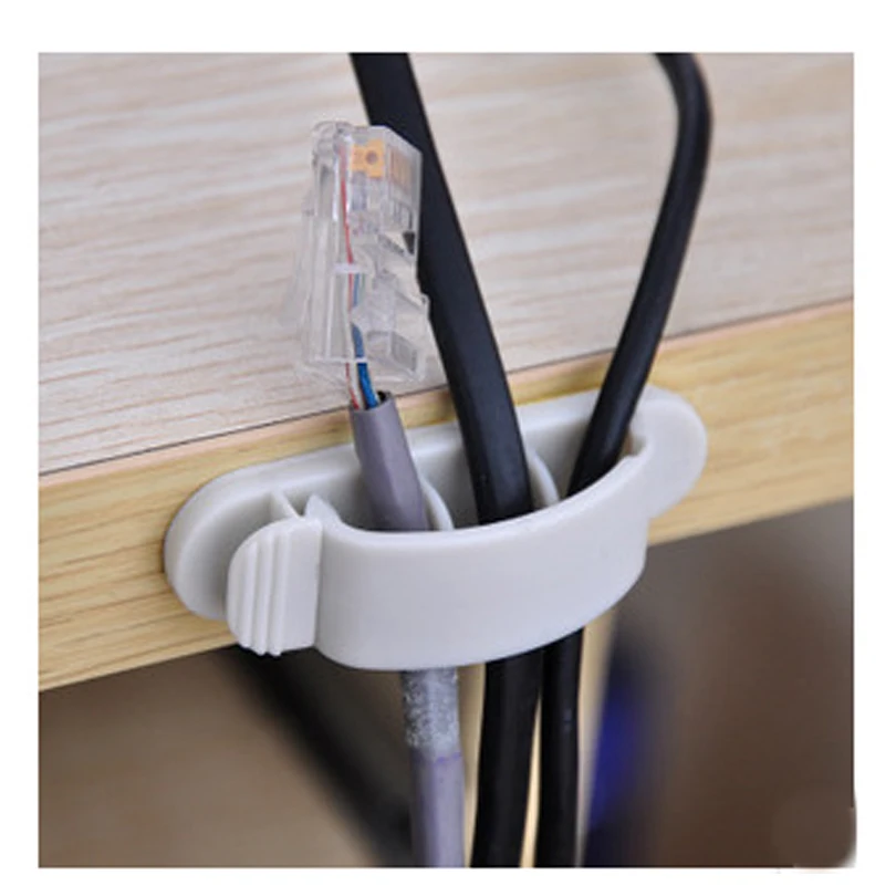 

Convenient Desk Organizer Cable Winder Earphone Cable Collator Grooves Line Wire Storage Racks Charger Cable Holder Clips