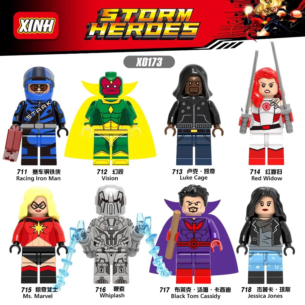 

Dc Hero Series /Vision/Luke Cage/Ms Marvel DIY Figure Minifigured Building Blocks Figure Bricks Compatible With